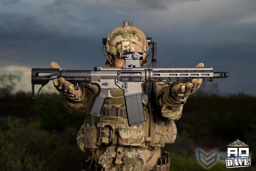Автомат Falkor M4 Blitz SBR AEG зі прикладом CRS &mdash; 350 FPS / Falkor Grey &mdash; EMG / APS 94125_evk фото