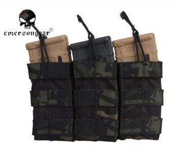 Тройной подсумок MOLLE для магазинов M4 Emerson. EM6355MCBK_ct фото