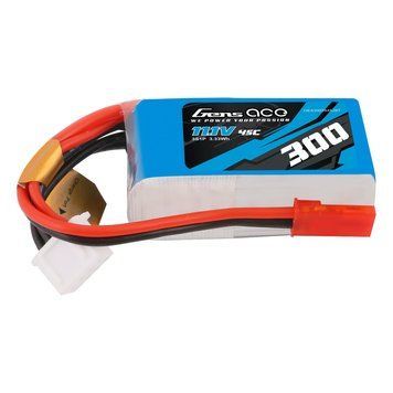 Gens ace 300mAh 11.1V 45C 3S1P Lipo аккумулятор Упаковка с JST-SYP вилкой GEA3003S45JST_gs фото