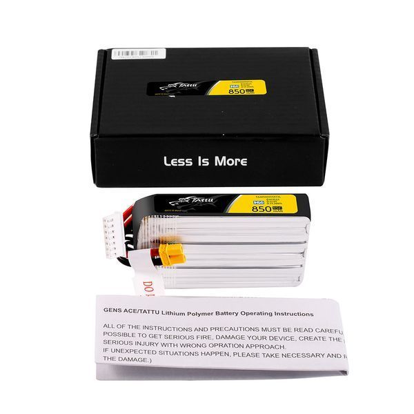 Tattu R-Line 850mAh 22.8V 95C 6S1P XT30 Lipo аккумулятор Long-Pack TAA8506S95XT3L_gs фото