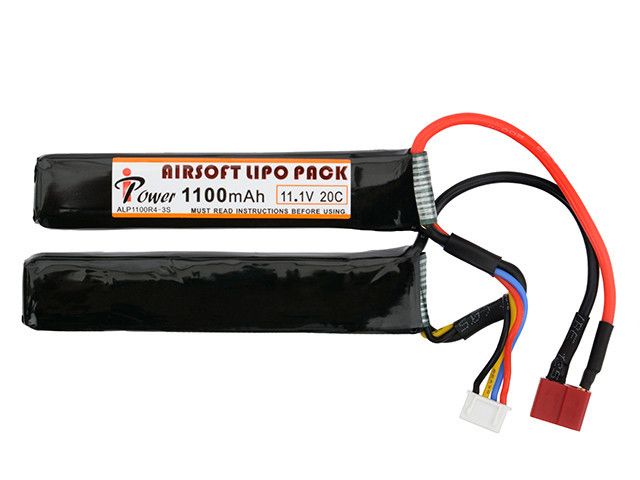 Акумулятор тип нунчаки Li-Po 1100 mAh 11,1V 20C — Deans [IPower] (для страйкбола) IP-LIPO-009-TC фото