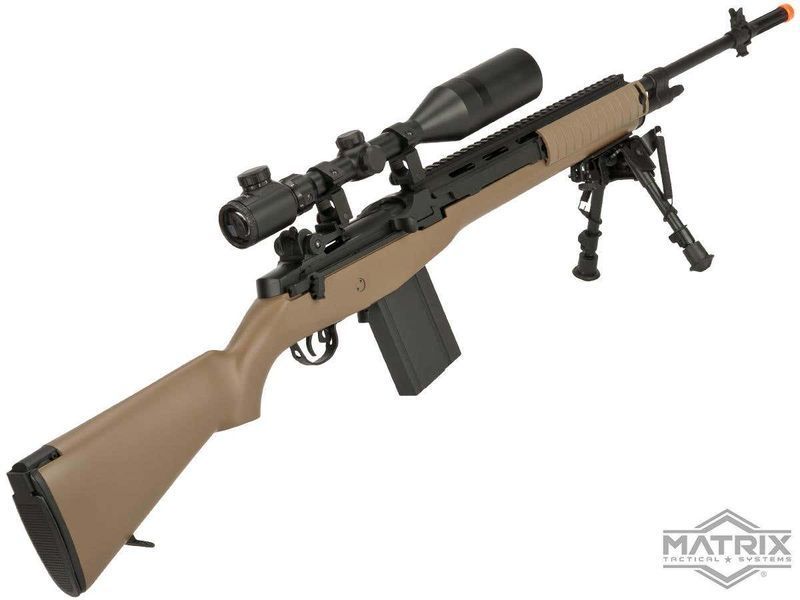 Винтовка Matrix M14 DMR AEG с сошками &mdash; песочный 68291_evk фото