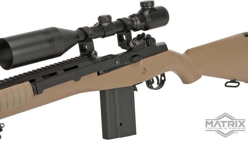 Винтовка Matrix M14 DMR AEG с сошками &mdash; песочный 68291_evk фото