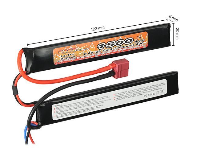 Battery Li-Po 1500mAh 7,4V 20/40C T-connector [VB] VL2015742TC_tw фото