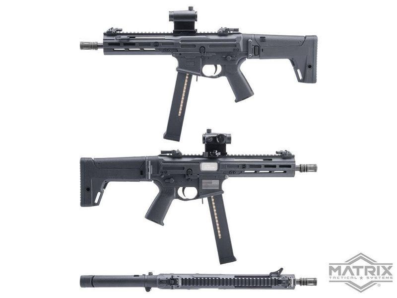 Пістолет-кулемет Matrix x Double Eagle UTR45 AEG з цівкою M-LOK і гірбоксом Falcon &mdash; 350 FPS, чорний 95993_evk фото