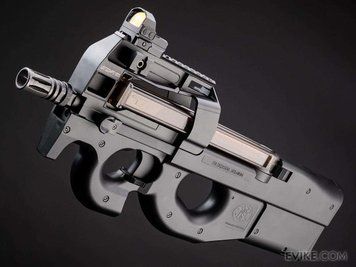 Пистолет-пулемёт FN P90 AEG с металлическим гирбоксом &mdash; чёрный &mdash; Cyma 39653_evk фото