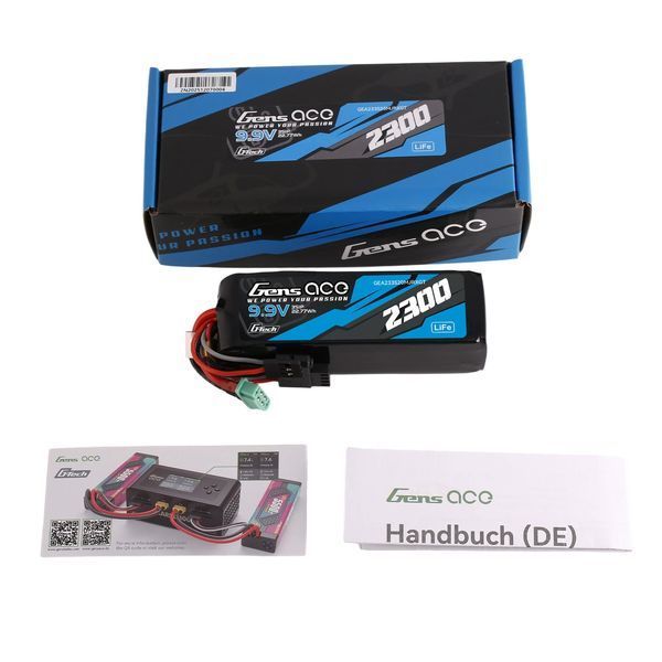 Gens ace Mini G-Tech 2300mAh 9.9V 3S 20C Li-Fe акумулятор для приймача GEA233S20MJRXGT_gs фото