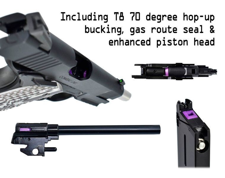 Пістолет Colt 1911 Combat Unit T8 GBB газобластер CO2 для страйкболу &mdash; чорний 124332_evk фото