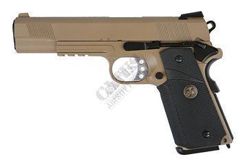 WE страйкбольный пистолет GBB MEU Rail Version Green Gas GP111-SOC-TAN_ct фото