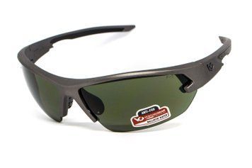 Защитные очки Venture Gear Tactical Semtex 2.0 Gun Metal (forest gray) Anti-Fog, черно-зеленые в цветовом оправе "темный металлик" VG-SEMGM-FGR1 фото