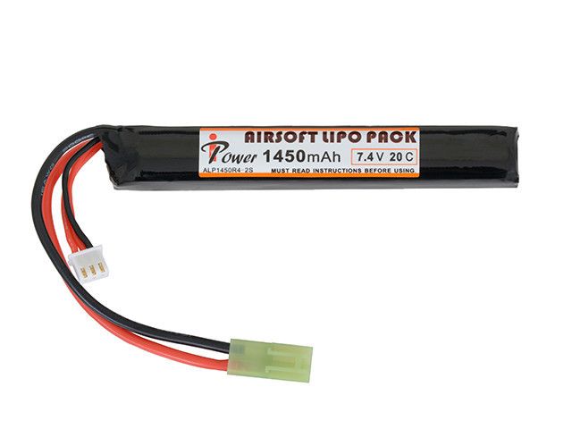 Аккумулятор Li-Po 1450mAh 7.4V 20C -Stick [IPower] (для страйкбола) ALP1450R4-2S-S фото