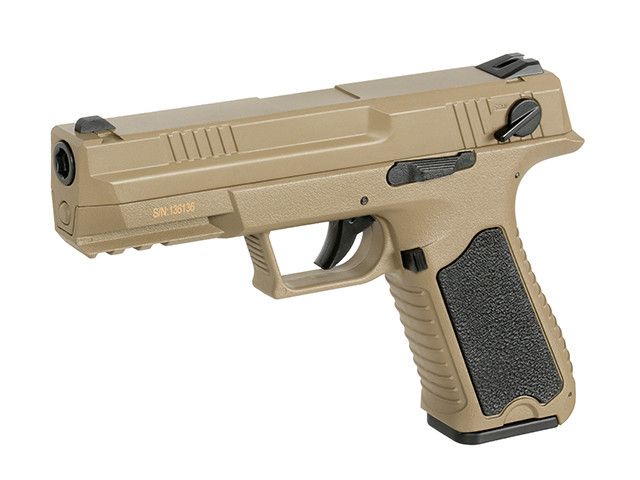 Пістолет Cyma Glock 18 custom AEP CM.127S Mosfet Edition - TAN [CYMA] (для страйкболу) FB4090 фото