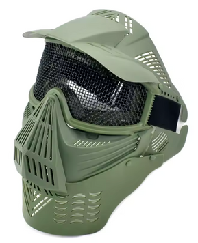 Страйкбольна захисна маска з металевою сіткою Transformer Leader Mask olive TFM-001-OD_BR фото