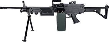 Кулемет FN Herstal M249 MK1 AEG &mdash; ABS &mdash; чорний &mdash; Cybergun / A&K 200002_evk фото