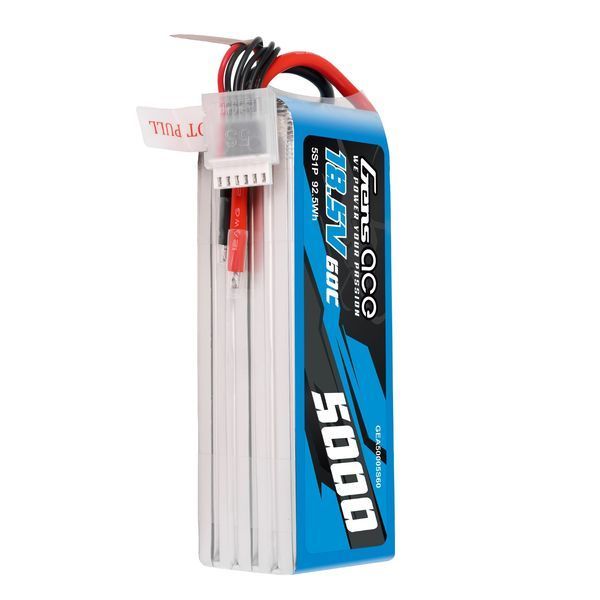 Gens ace 5000mAh 18.5V 60C 5S1P Lipo аккумулятор Pack （F3A） GEA50005S60_gs фото