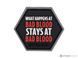 Нашивка Evike Hex Patch "What Happens At Bad Blood Stays At Bad Blood" серія iAirsoft 1 &mdash; чорний/червоний/білий 16689_evk фото 1