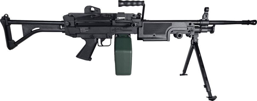 Кулемет FN Herstal M249 MK1 AEG &mdash; ABS &mdash; чорний &mdash; Cybergun / A&K 200002_evk фото