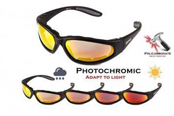 Окуляри фотохромні (захисні) Global Vision Hercules-1 PLUS Photochromic (G-Tech&trade; red) Anti-Fog, фотохромні дзеркальні червоні 1ГЕР124-91П фото