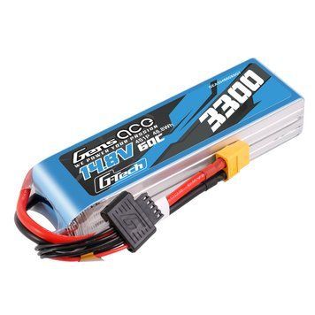 Gens ace G-Tech 3300mAh 14.8V 60C 4S1P Lipo аккумулятор Упаковка с XT60 вилкой GEA334S60X6GT_gs фото