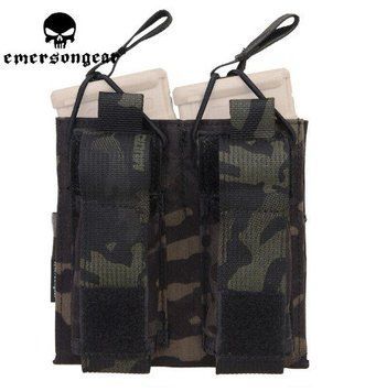 Двойная кобура MOLLE для магазинов калибра 5,56 и пистолетных магазинов Emerson. EM6362MCBK_ct фото