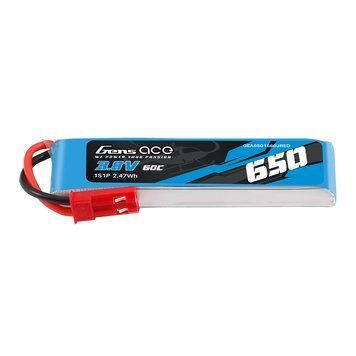 Gens Ace 650mAh 1S 3.8V 60C HV LIPO акумулятор зі штекером JST-SYP GEA6501S60JRED_gs фото