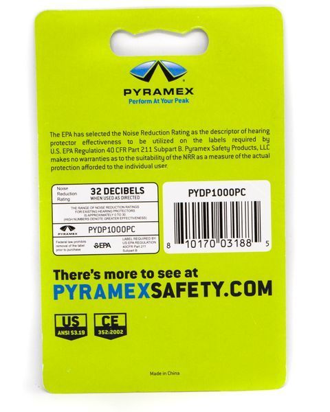 Беруши Pyramex DP1000 упаковка 5 пар в кейсе (защита слуха NRR 32 дБ) PM-EAR5C-DP1000 фото