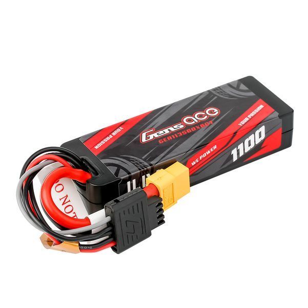 Gens ace G-Tech 1100mAh 11.1V 3S1P 60C GRP-76 Hardcase Lipo акумулятор Pack with XT60 Plug GEA113S60X6GT_gs фото