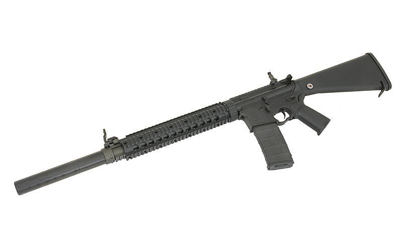 Регулируемый фиксированный приклад для SR-25/AR-15/M4 &ndash; Черный [CYMA] FBP1793_tw фото