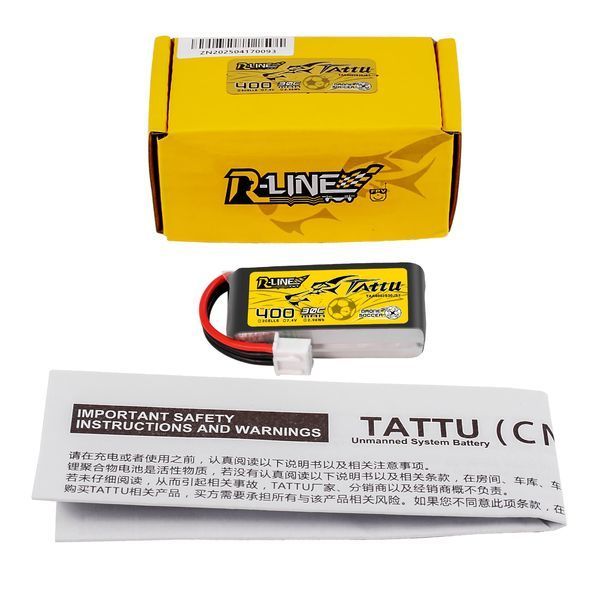 Tattu 400mAh 2S 30C 7.4V Lipo аккумулятор со штекером JST-XHR TAA4002S30JST_gs фото