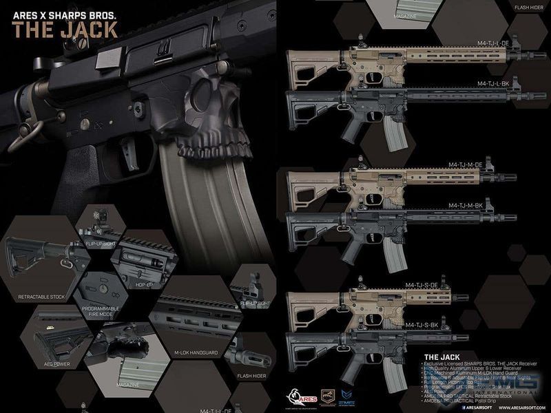 Автомат EMG / Ares Sharps Bros M4 Jack 7\" SBR AEG &mdash; песочный 70410_evk фото