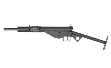 Повністю сталева репліка пістолета-кулемета STEN MK2 AEG - чорна [AGM] AGMSTENMKII_tw фото