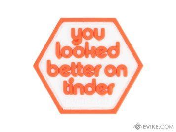 Нашивка Evike / Hex Patch Pop Culture Series 5 &laquo;You Looked Better On Tinder&raquo; &mdash; біло-помаранчева 12980_evk фото