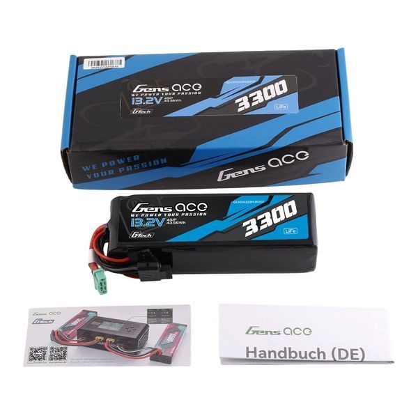 Gens ace Mini G-Tech 3300mAh 13.2V 4S 20C Li-Fe акумулятор для приймача GEA334S20MJRXGT_gs фото