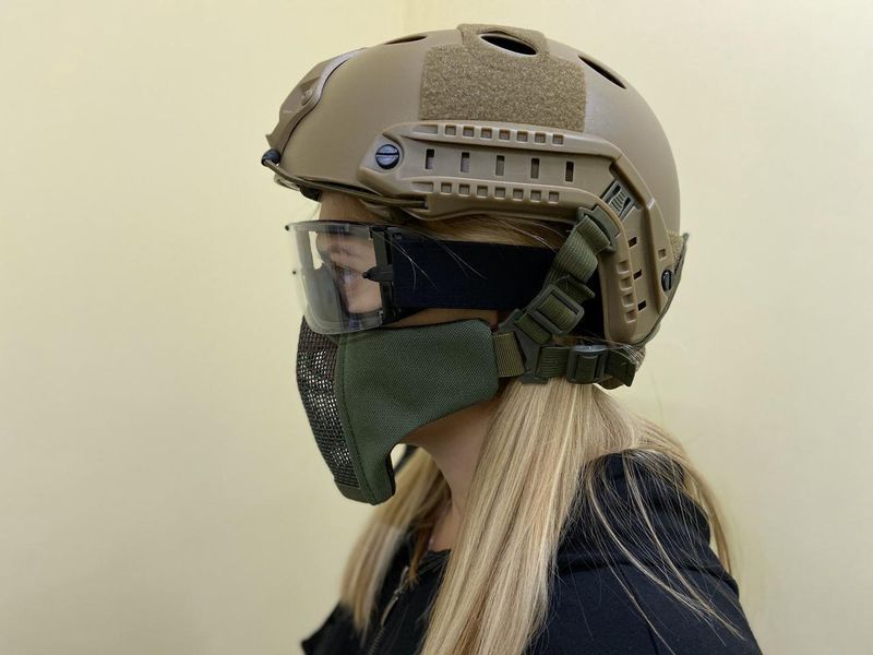 Маска Stalker Evo з монтажем для шолома FAST - Olive Drab [Ultimate Tactical] UTT-28-017152(MA-45-OD) фото