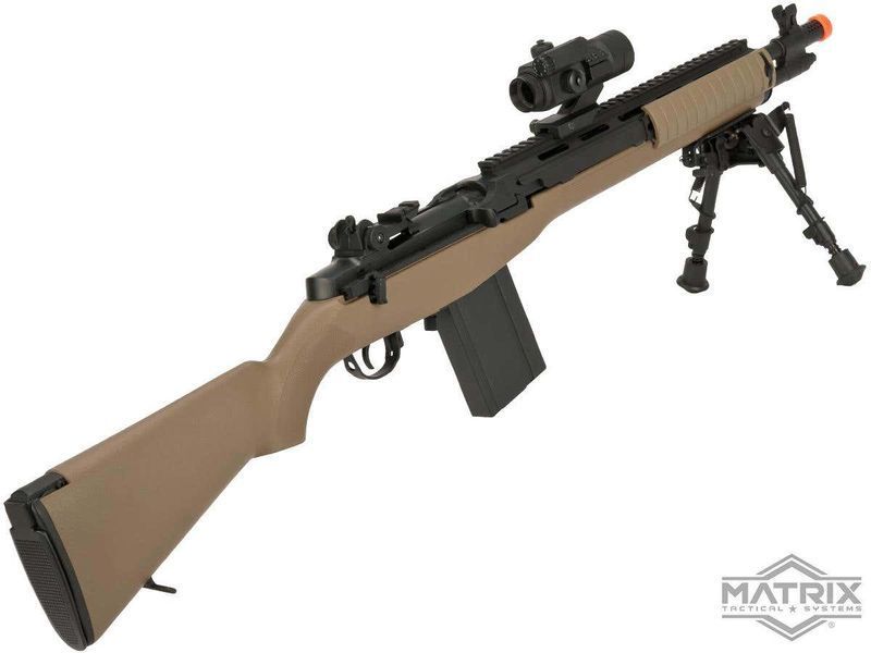 Винтовка Matrix M1A SOCOM 16 AEG с сошками &mdash; песочный 68292_evk фото