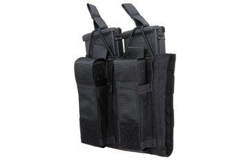 Открытый двойной подсумок для магазинов M4/M16 + пистолетных Emerson Gear - Чёрный EME-19-041260_gf фото