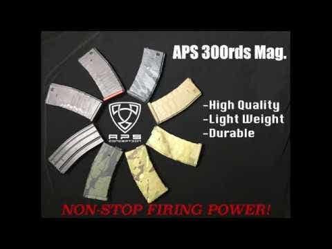 Магазин Hi-Cap APS U-Mag на 300 шаров для M4 AEG &mdash; чёрный 47818_evk фото