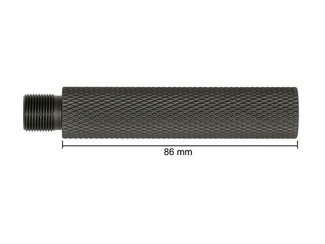 Outer barrel extension 86 mm - KNURLED 14 mm CCW [SLONG AIRSOFT] SL10353A_tw фото