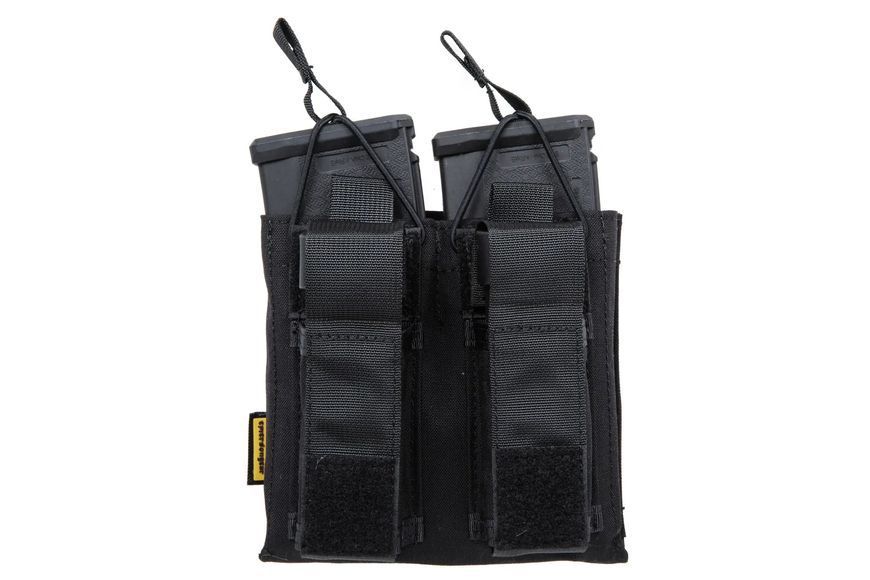 Открытый двойной подсумок для магазинов M4/M16 + пистолетных Emerson Gear - Чёрный EME-19-041260_gf фото