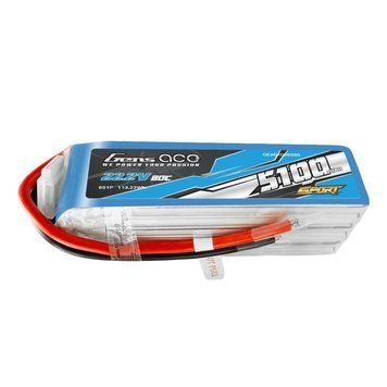 Gens ace 5100mAh 6S 80C LiPo акумулятор ( F5B ) GEA51006S80_gs фото