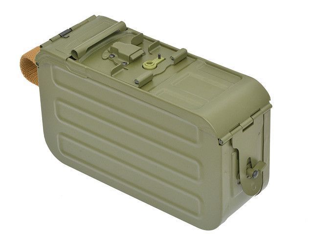 Электро-бункерный магазин 5000 шаров для ПКМ/PKM - Olive [A&K] (для страйкбола) A018 фото