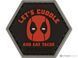 Нашивка Evike PVC Hex Comic &laquo;Cuddle & Tacos&raquo; &mdash; чёрный 85468_evk фото 1