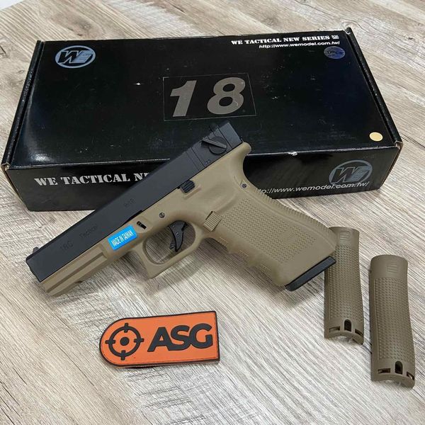 Пістолет Glock 18c - Gen4 GBB - Half Tan [WE] (для страйкболу) 5075-TAN фото