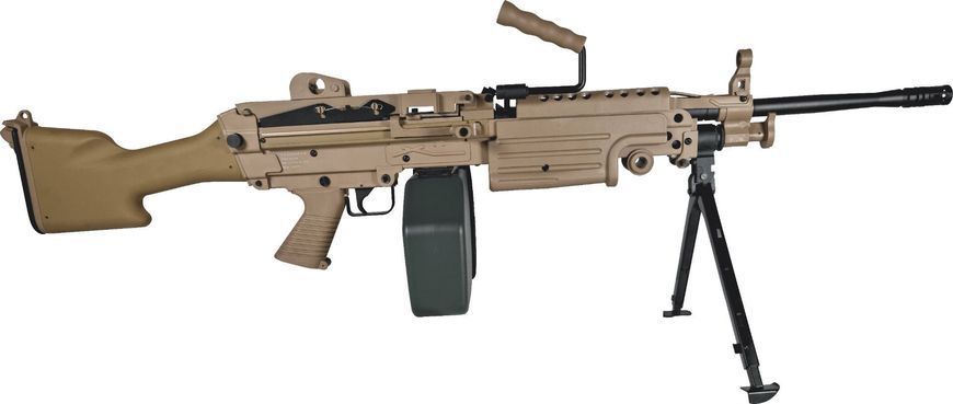 Кулемет FN Herstal M249 MK2 AEG &mdash; ABS &mdash; Dark Earth &mdash; Cybergun / A&K 200006_evk фото