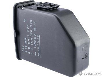 Газовий резервуар VFC у стилі box-магазину з муляжами набоїв для M249 MINIMI GBB &mdash; чорний 110011_evk фото