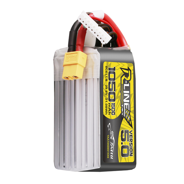 Версія Tattu R-Line 5.0 1050mAh 29.6V 8S 150C Lipo акумулятор Pack with XT60 Plug TAA10508S15X6_gs фото