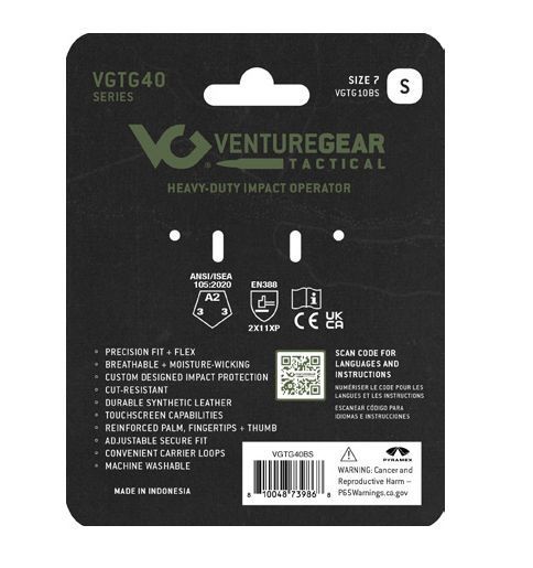 Тактичні рукавиці протиударні Venture Gear Tactical VGTG40 Heavy-Duty Impact Operator, пісочні, розмір XL (10) VGTG40TXL фото