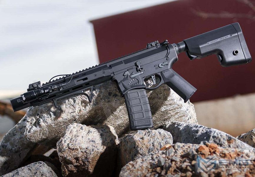 Автомат EMG Sharps Bros M4 Warthog 10\" SBR AEG &mdash; песочный 70028_evk фото