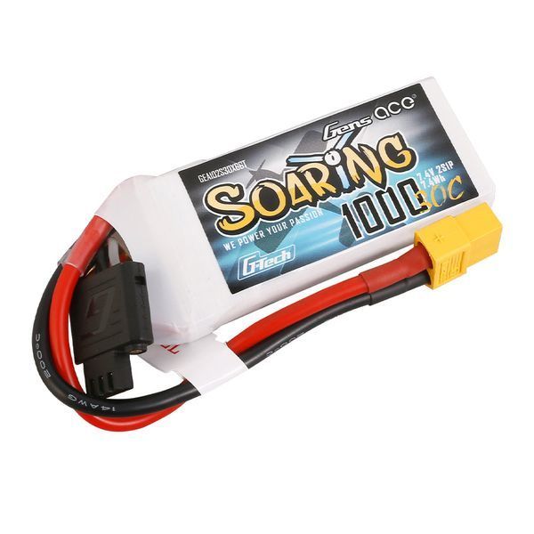 Gens ace G-Tech Soaring 1000mAh 7.4V 30C 2S1P Lipo акумулятор Pack with XT60 Plug GEA102S30X6GT_gs фото