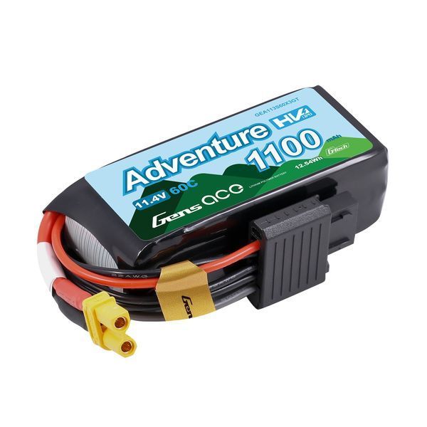 Gens ace Adventure G-Tech 1100mAh 3S1P 11.4V 60C High Voltage Lipo акумулятор XT30 GEA113S60X3GT_gs фото